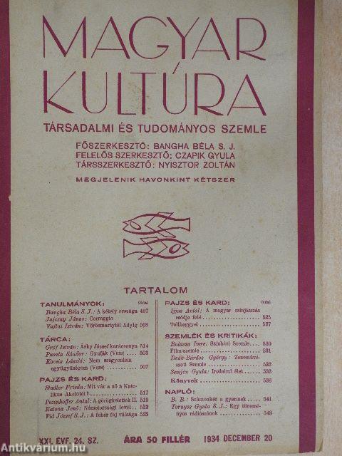 Magyar Kultúra 1934. december 20.