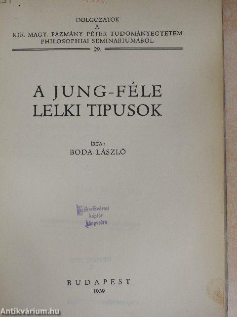 A Jung-féle lelki tipusok