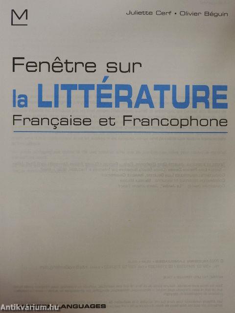 Fenétre sur la Littérature Francaise et Francophone - CD-vel