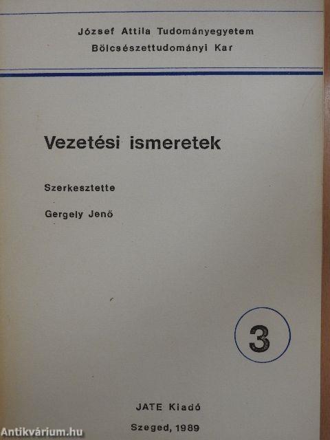 Vezetési ismeretek 3.