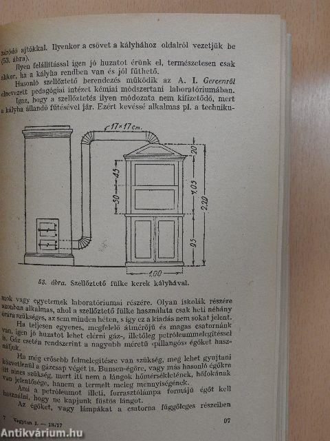 Vegytani kísérletek technikája és módszertana az iskolában I-II.