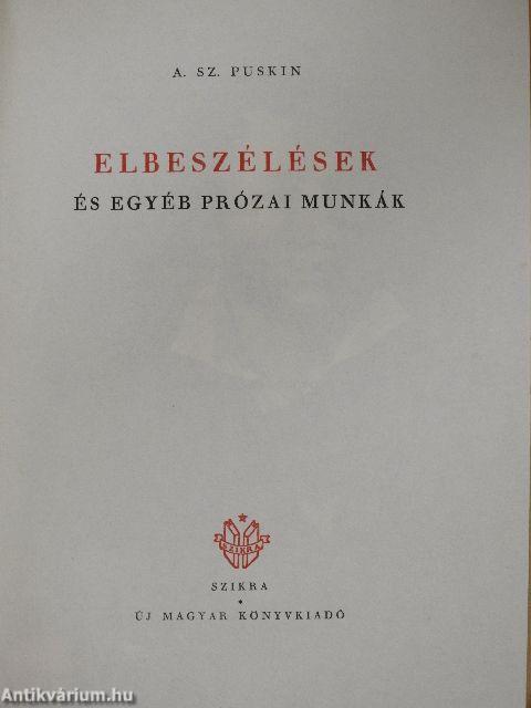 Elbeszélések és egyéb prózai munkák