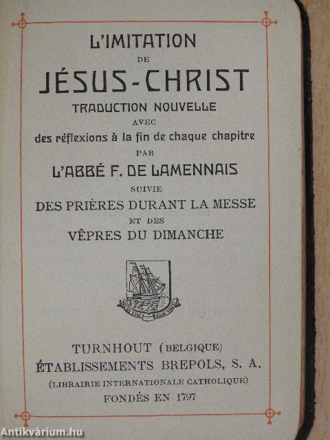 L'imitation de Jésus-Christ