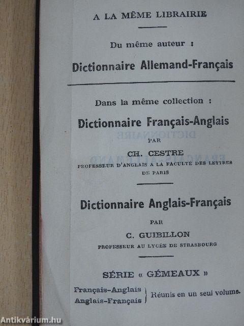 Dictionnaire Francais-Allemand/Allemand-Francais