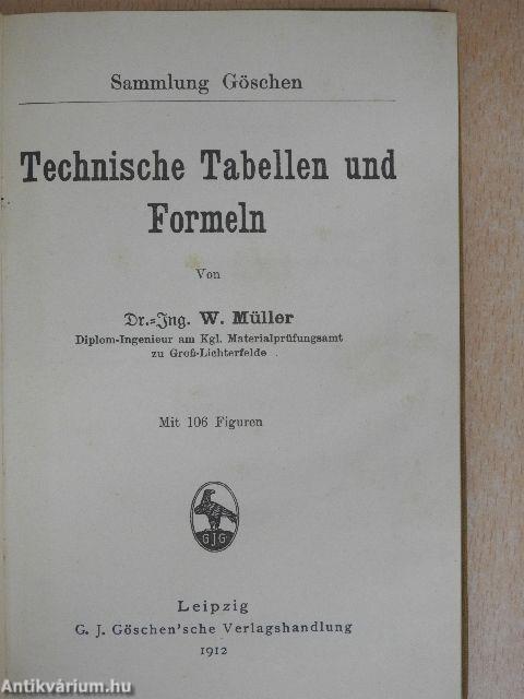 Technische Tabellen und Formeln