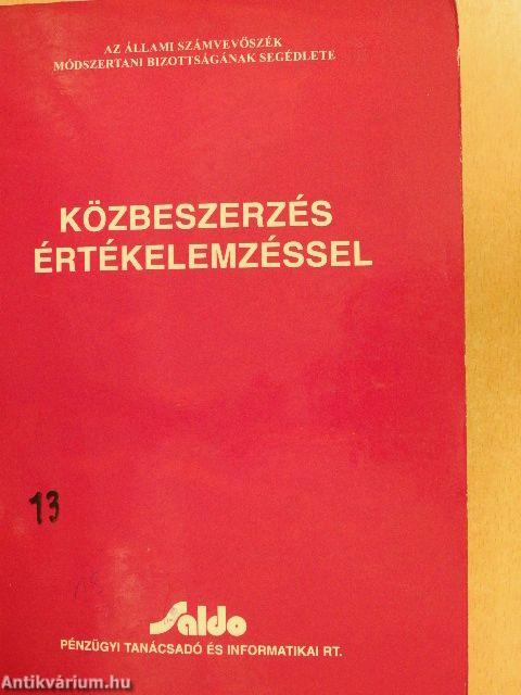 Közbeszerzési döntések előkészítése értékelemzéssel