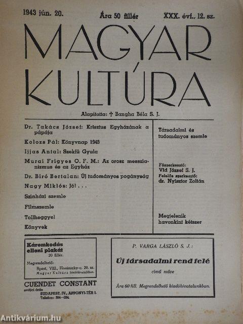 Magyar Kultúra 1943. június 20.