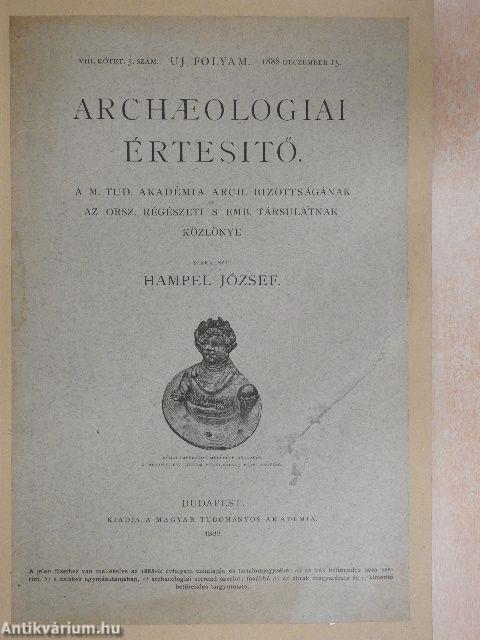 Archaeologiai Értesitő 1888. deczember 15.