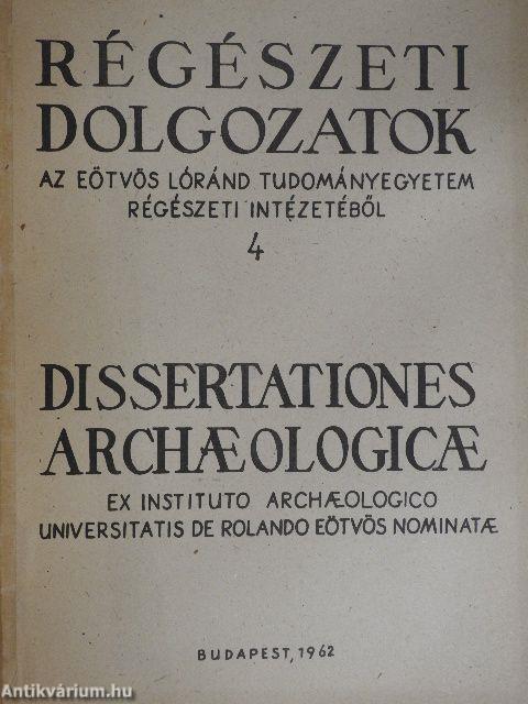 Régészeti dolgozatok 4.