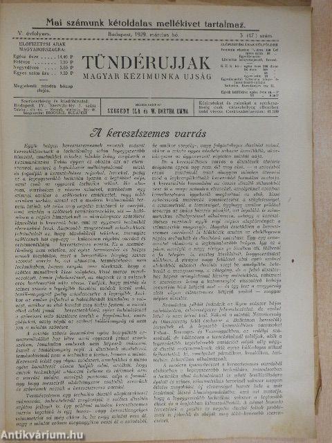 Tündérujjak 1929. március