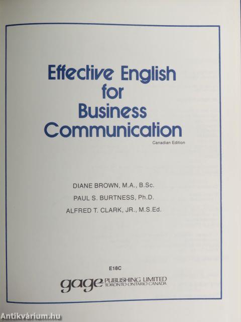 Effective English for Business Communication