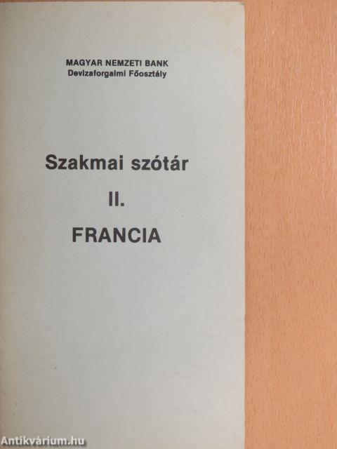 Szakmai szótár II.