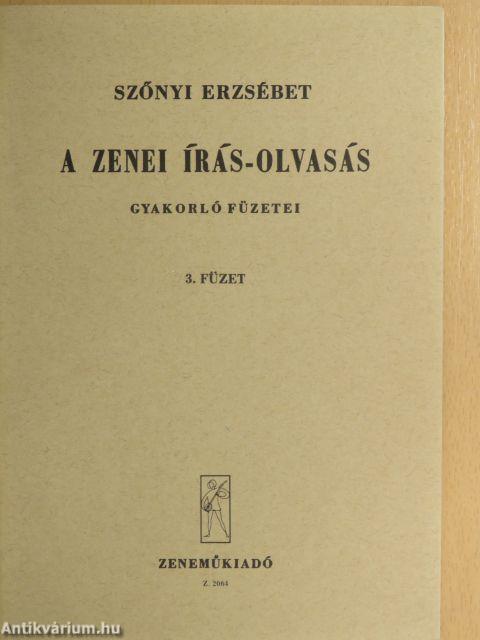 A zenei írás-olvasás gyakorló füzetei 3.
