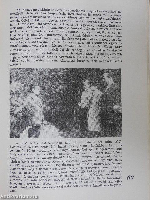 Az egri Dobó István Gimnázium és Erdészeti Szakközépiskola évkönyve 1973-74