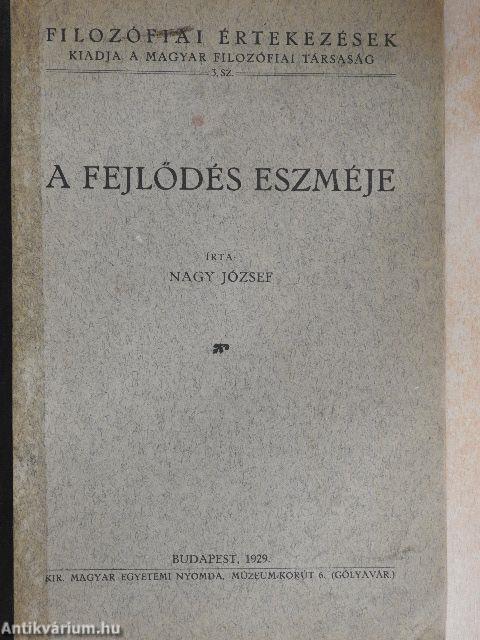 A fejlődés eszméje