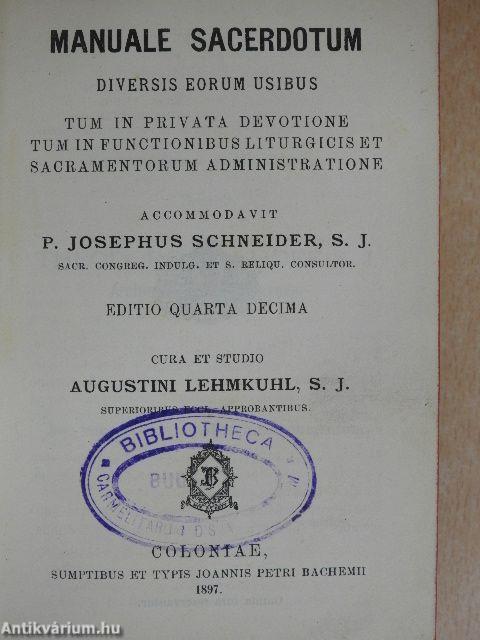 Manuale Sacerdotum I-II.