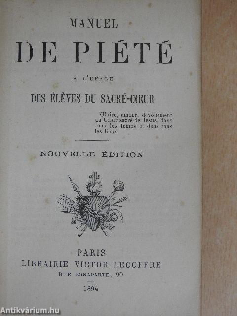 Manuel de Piété a l'usage des éléves du sacré-coeur