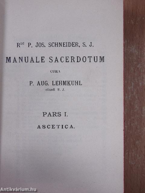 Manuale Sacerdotum I-II.