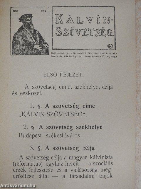 A "Kálvin-Szövetség" Alapszabályai
