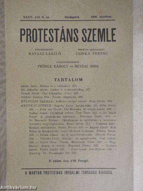 Protestáns Szemle 1926. október