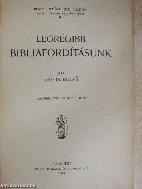 Legrégibb bibliafordításunk