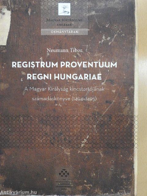 Registrum Proventuum Regni Hungariae