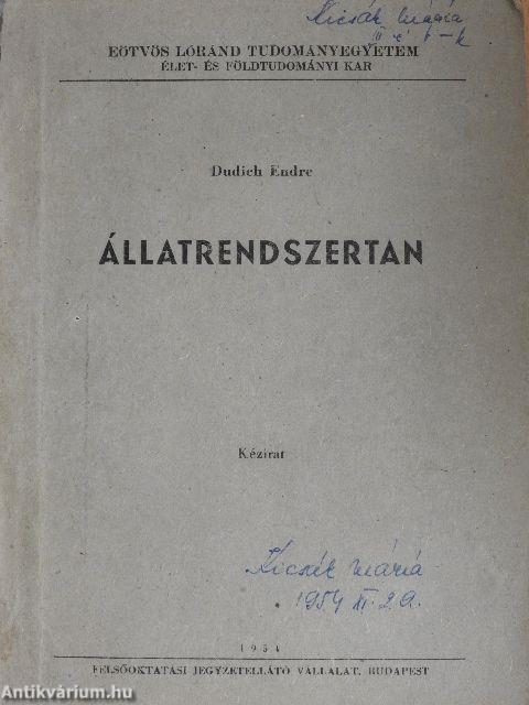 Állatrendszertan III. 