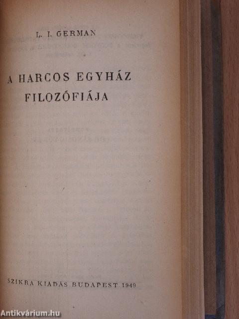 A vallás keletkezése/Tudomány és vallás/A tudomány és a vallás ellentéte/A vallás a tudomány tükrében/A vallási ideológia reakciós lényege/A Vatikán reakciós szerepe a nevelés terén/A harcos egyház filozófiája/Giordano Bruno és az inkvizíció