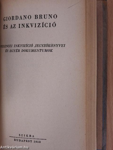 A vallás keletkezése/Tudomány és vallás/A tudomány és a vallás ellentéte/A vallás a tudomány tükrében/A vallási ideológia reakciós lényege/A Vatikán reakciós szerepe a nevelés terén/A harcos egyház filozófiája/Giordano Bruno és az inkvizíció