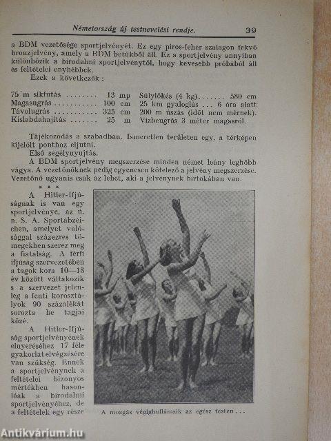 Testnevelés 1937. (nem teljes évfolyam)