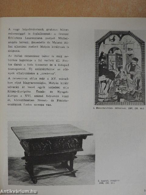 Európai bútorok a XV-XVII. században