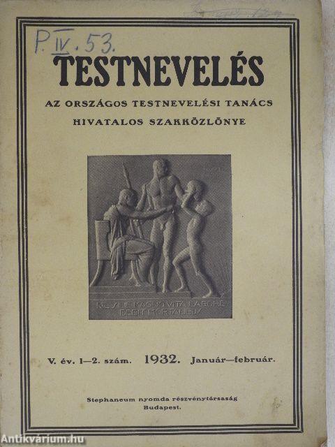 Testnevelés 1932. január-december