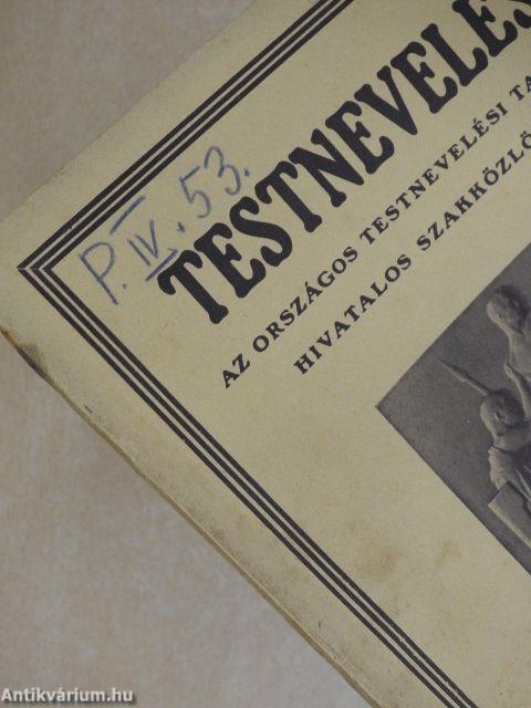 Testnevelés 1932. január-december