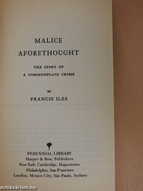 Malice Aforethought