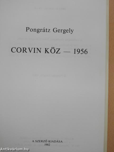 Corvin köz - 1956 (dedikált példány)