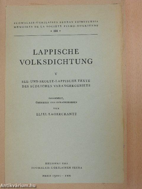 Lappische Volksdichtung V.