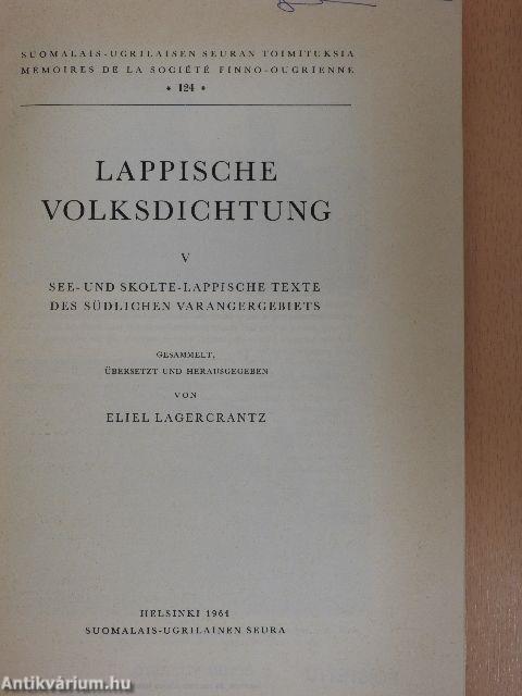 Lappische Volksdichtung V.