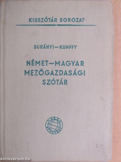 Német-magyar mezőgazdasági szótár