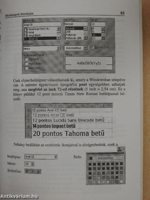 Táblázatkezelés MS Excel 97