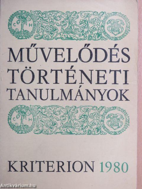 Művelődéstörténeti tanulmányok 1980