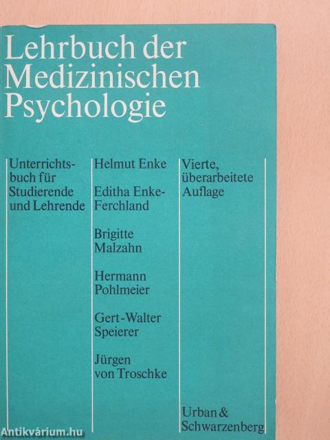 Lehrbuch der Medizinischen Psychologie (dedikált példány)