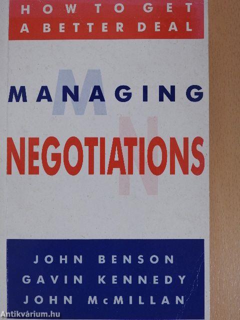 Managing Negotiations