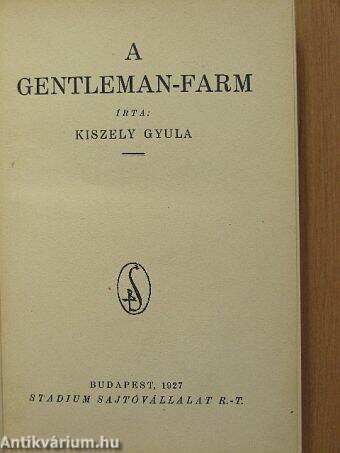 A gentleman-farm