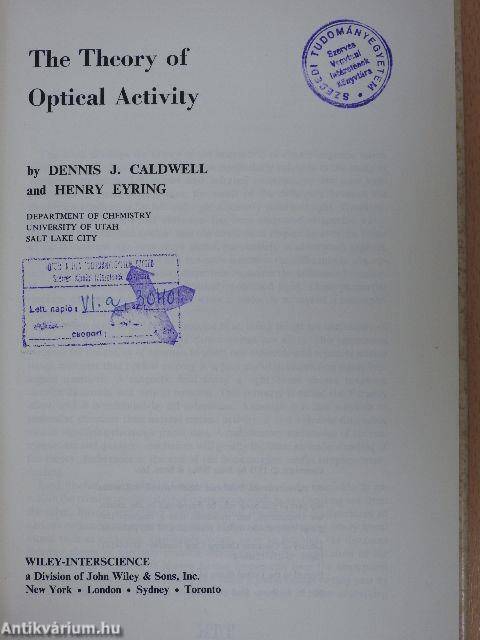 The Theory of Optical Activity