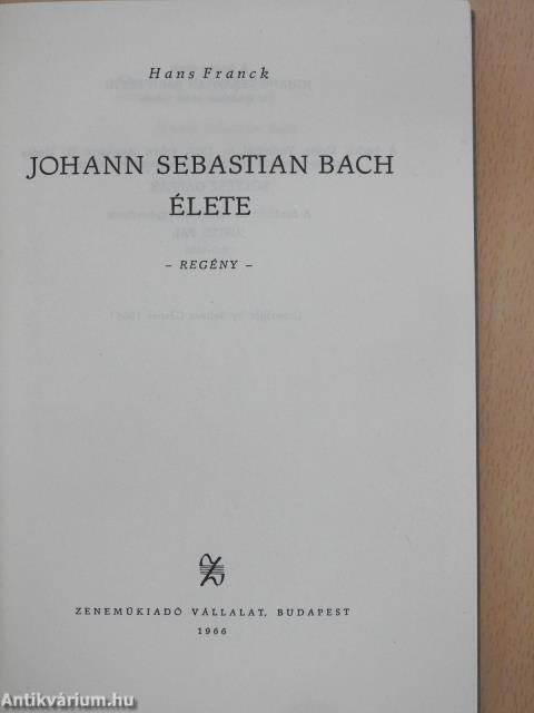 Johann Sebastian Bach élete