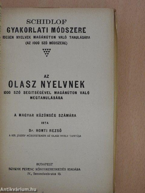 Schidlof gyakorlati módszere - Olasz 1-10. füzet