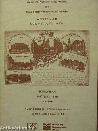 Az Állami Könyvterjesztő Vállalat antikvár könyvaukciója Sopronban 1987. július 18-án