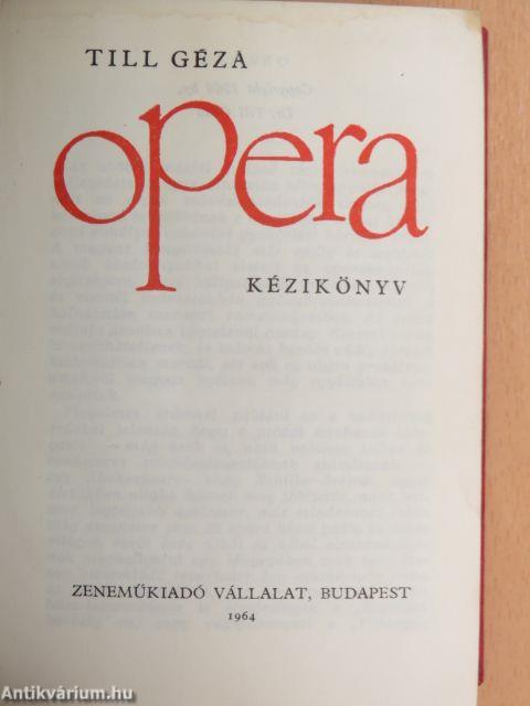 Opera kézikönyv