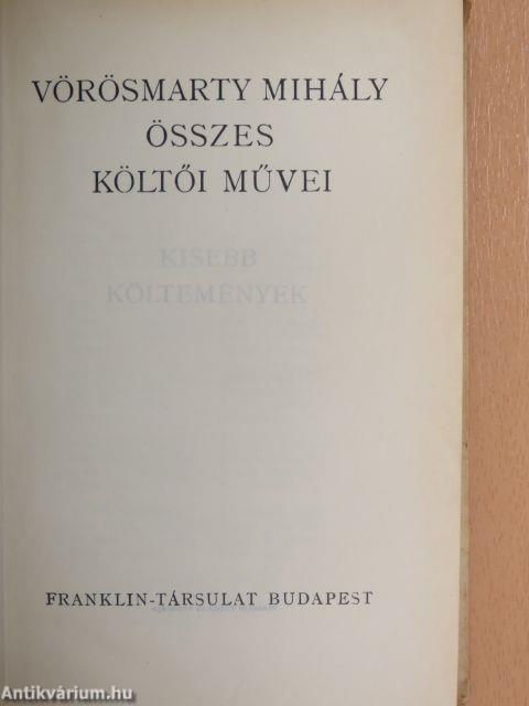 Vörösmarty Mihály összes költői művei