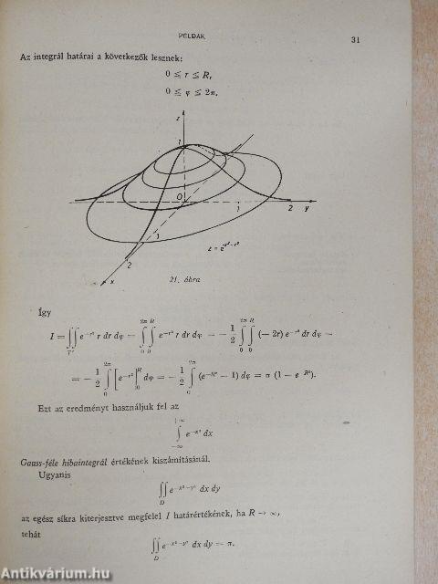 Műszaki matematikai gyakorlatok A. VII.